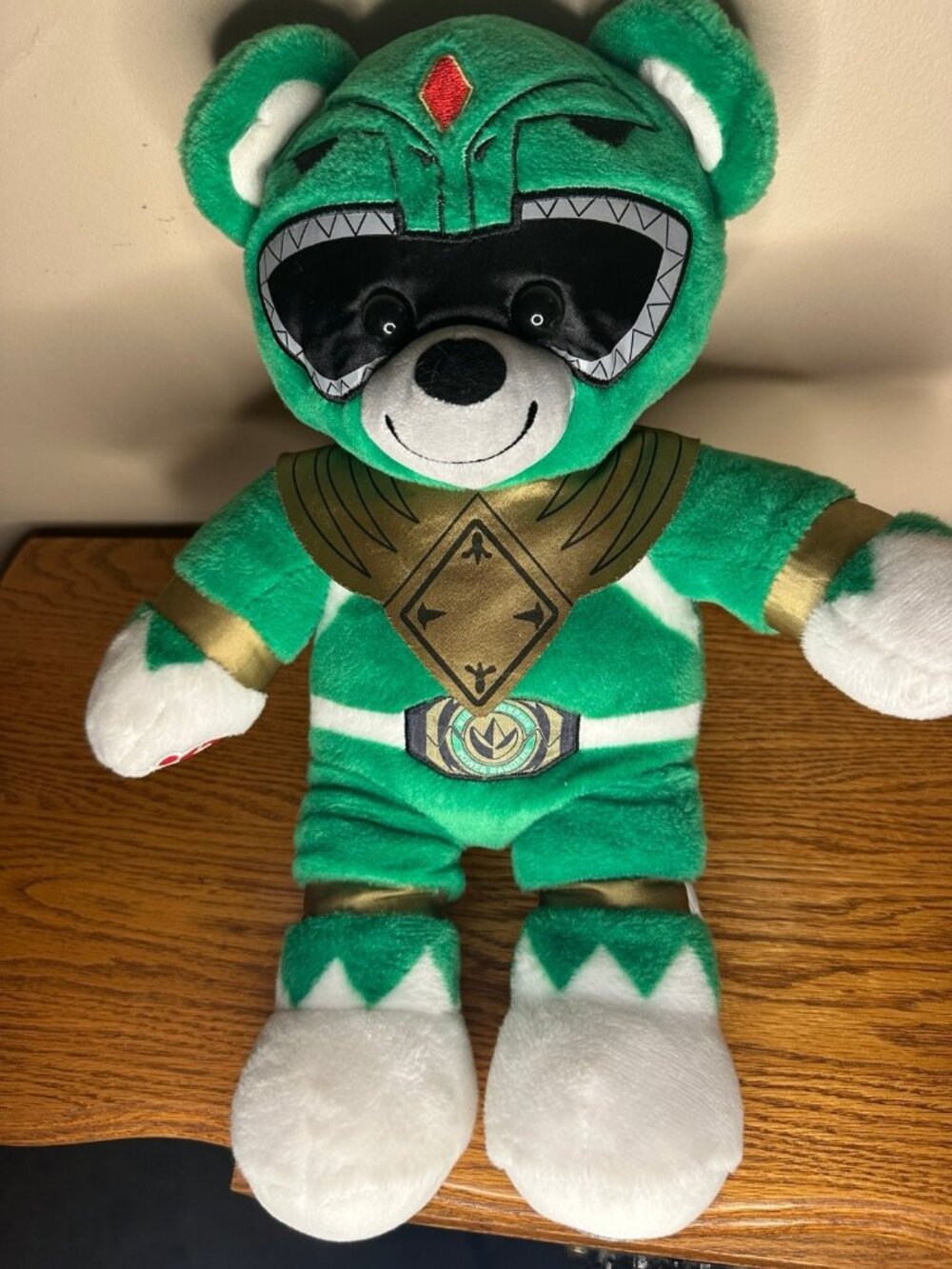 Green Power Ranger Stuffed Animal Teddy Bear Plush Toy